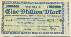 Sonneberg - Kreis und Stadt - 14.8.1923 - 1 Million Mark
