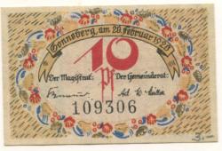 Sonneberg - Stadt - 20.2.1920 - 10 Pfennig