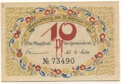 Sonneberg - Stadt - 20.2.1920 - 10 Pfennig