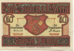 Sooden (Bad) - Gemeinde - -- - 50 Pfennig