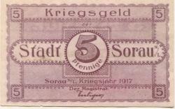 Sorau (heute: PL-Zary) - Stadt - 1917 - 1.2.1919 - 5 Pfennig 