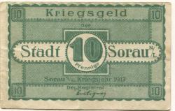 Sorau (heute: PL-Zary) - Stadt - 1917 - 1.2.1919 - 10 Pfennig 