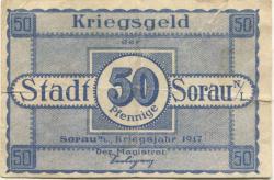 Sorau (heute: PL-Zary) - Stadt - 1917 - 1.2.1919 - 50 Pfennig 