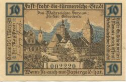 Sorau (heute: PL-Zary) - Stadt - 1.3.1921 - 10 Pfennig