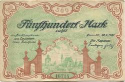 Sorau (heute: PL-Zary) - Stadt - 22.9.1922 - 500 Mark 