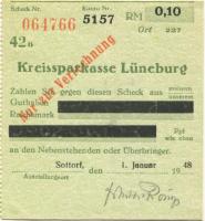 Sottorf - Rörup, Anton. Tischlerei - 1.1.1948 - 0,50 Mark