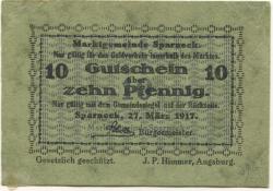 Sparneck - Marktgemeinde - 27.3.1917 - 10 Pfennig