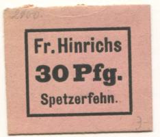 Spetzerfehn (heute: Großefehn) - Hinrichs, Frerich, Gasthaus und Bäckerei - -- - 30 Pfennig 