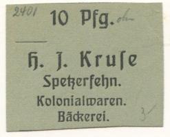 Spetzerfehn (heute: Großefehn) - Kruse, H. J., Kolonialwaren, Bäckerei - -- - 10 Pfennig 