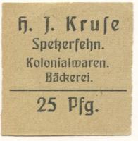 Spetzerfehn (heute: Großefehn) - Kruse, H. J., Kolonialwaren, Bäckerei - -- - 25 Pfennig
