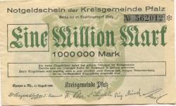Speyer - Kreisgemeinde Pfalz - 11.8.1923 - 1 Million Mark