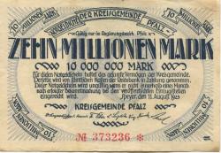 Speyer - Kreisgemeinde Pfalz - 11.8.1923 - 10 Millionen Mark