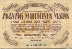 Speyer - Kreisgemeinde Pfalz - 11.8.1923 - 20 Millionen Mark