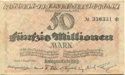 Speyer - Kreisgemeinde Pfalz - 11.8.1923 - 50 Millionen Mark