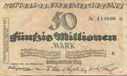 Speyer - Kreisgemeinde Pfalz - 1.10.1923 - 1.4.1924 - 50 Millionen Mark