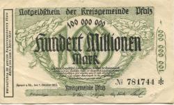 Speyer - Kreisgemeinde Pfalz - 1.10.1923 - 1.4.1924 - 100 Millionen Mark
