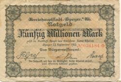 Speyer - Stadt - 21.9.1923 - 50 Millionen Mark
