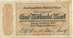 Speyer - Stadt - 21.10.1923 - 1 Milliarde Mark