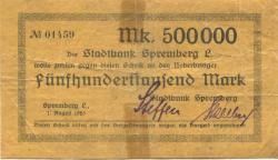Spremberg - Stadtbank - 1.8.1923 - 500000 Mark