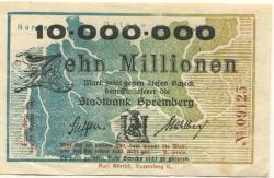 Spremberg - Stadtbank - 25.9.1923 - 10 Millionen Mark