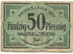 Sprottau (heute: PL-Szprotawa) - Stadt - 1917 - 31.12.1918 - 50 Pfennig