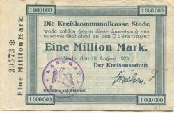 Stade - Kreis - 15.8.1923 - 1 Million Mark