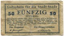 Stade - Stadt - 15.6.1917 - 15.10.1919 - 50 Pfennig