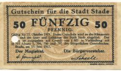 Stade - Stadt - 15.6.1917 - 15.10.1919 - 50 Pfennig