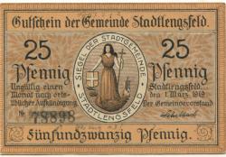 Stadtlengsfeld (heute: Dermbach) - Gemeinde - 1.9.1919 - 25 Pfennig 