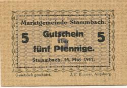 Stammbach - Marktgemeinde - 15.5.1917 - 5 Pfennig 