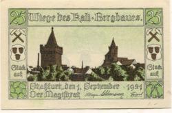 Staßfurt - Stadt - 1.9.1921 - 25 Pfennig