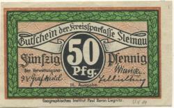 Steinau (heute: PL-Scinawa) - Kreissparkasse - -- - 50 Pfennig 