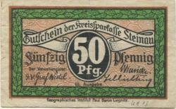 Steinau (heute: PL-Scinawa) - Kreissparkasse - -- - 50 Pfennig