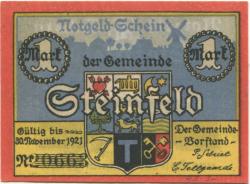 Steinfeld - Gemeinde - - 30.11.1921 - 1 Mark