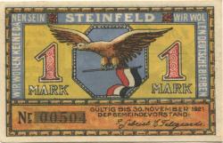 Steinfeld - Gemeinde - - 30.11.1921 - 1 Mark