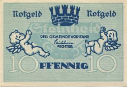 Steinheid (heute: Neuhaus) - Gemeinde - 1920 - 10 Pfennig