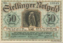 Stellingen (heute: Hamburg) - (Gemeinde) - 1.10.1920 - 50 Pfennig 