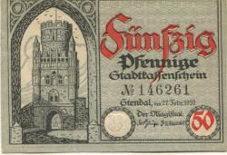 Stendal - Stadt - 27.2.1920 - 31.12.1920 - 50 Pfennig