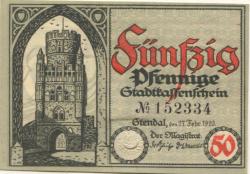 Stendal - Stadt - 27.2.1920 - 31.12.1920 - 50 Pfennig
