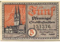 Stendal - Stadt - 30.11.1920 - 31.12.1921 - 5 Pfennig