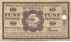 Stendal - Mannschaftsgefangenenlager - 1.11.1916 - 5 Pfennig