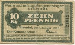 Stendal - Mannschaftsgefangenenlager - 1.11.1916 - 10 Pfennig
