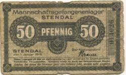 Stendal - Mannschaftsgefangenenlager - 1.11.1916 - 50 Pfennig