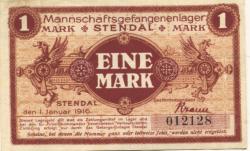 Stendal - Mannschaftsgefangenenlager - 1.11.1916 - 1 Mark