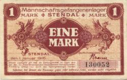 Stendal - Mannschaftsgefangenenlager - 1.11.1916 - 1 Mark