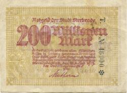 Sterkrade (heute: Oberhausen) - Stadt - 20.8.1923 - 200 Millionen Mark