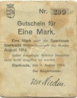 Sterkrade (heute: Oberhausen) - Sparkasse - 8.8.1914 - 1 Mark