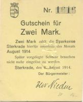 Sterkrade (heute: Oberhausen) - Sparkasse - 8.8.1914 - 2 Mark