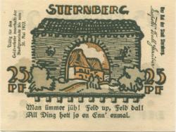 Sternberg - Stadt - - 31.5.1922 - 25 Pfennig