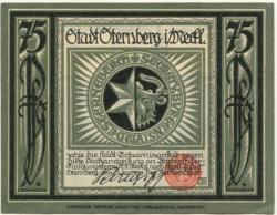 Sternberg - Stadt - 23.1.1922 - 75 Pfennig